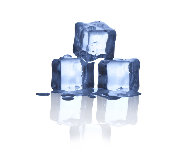 Ice cubes on glass table. - Fotó, kép