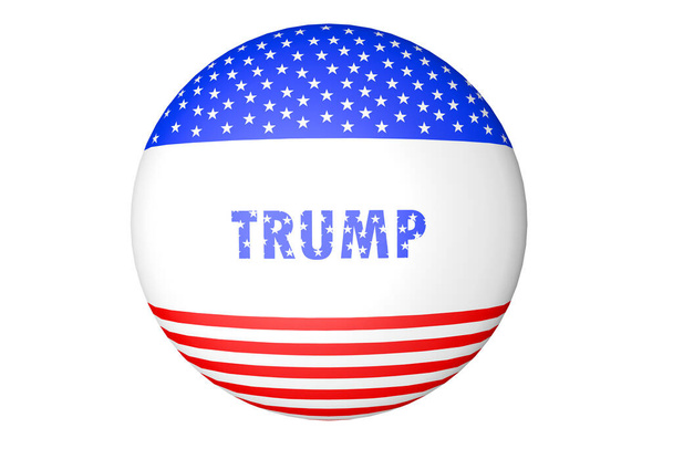 значок президента США 2020 года с козырем на нем в качестве иллюстрации кандидата, изолированные на белом фоне. - Фото, изображение