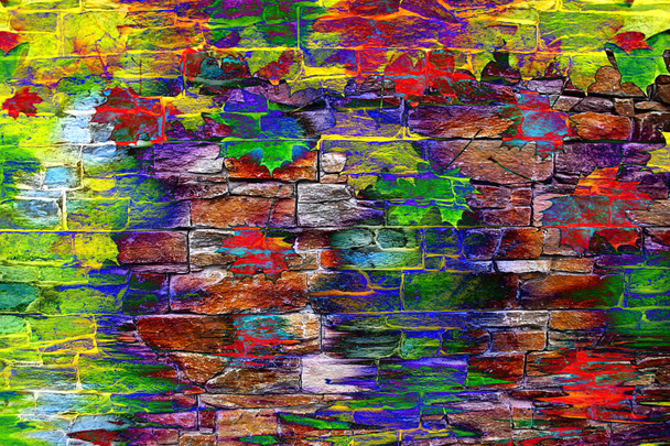Gekleurd abstract digitaal kunstwerk - Foto, afbeelding