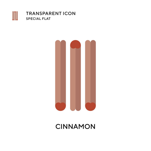 Cinnamon vector icon. Flat style illustration. EPS 10 vector. - Vector, Image