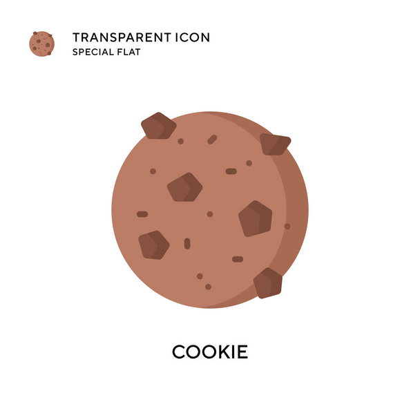 Cookie-Vektor-Symbol. Flache Illustration. EPS 10-Vektor. - Vektor, Bild