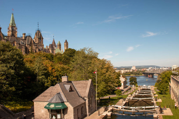 The Rideau Canal in Ottawa, Canada, a popular tourist destination. High quality photo - Photo, Image