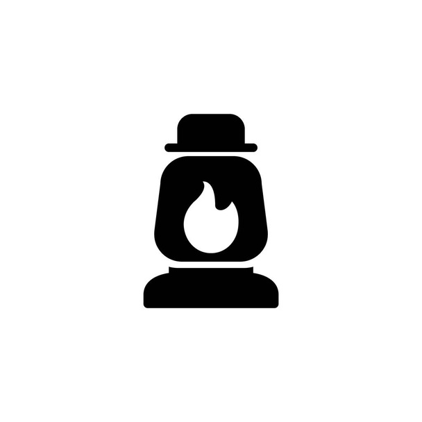 lampe à huile simple icône de camping. Illustration vectorielle - Vecteur, image