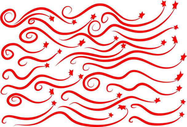 vector set of sea waves isolated on white background - Vektori, kuva