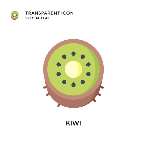 Kiwi vektorová ikona. Ilustrace plochého stylu. EPS 10 vektor. - Vektor, obrázek