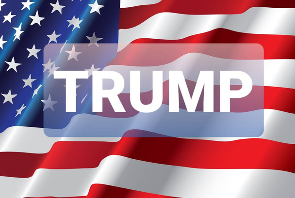 Usa Flag. Vote for Trump 2020. - Photo, Image