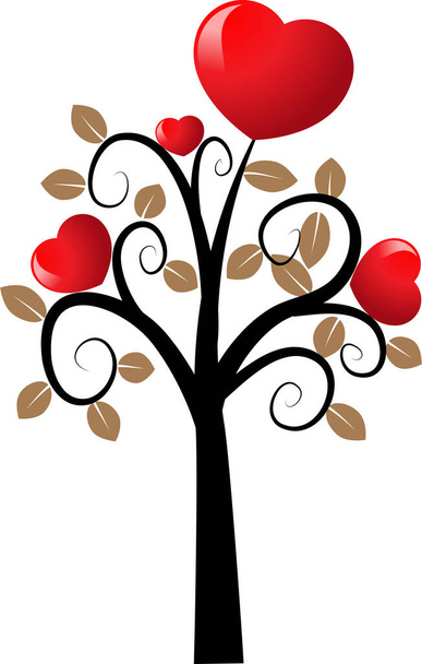 love background with hearts vector illustration - Vettoriali, immagini