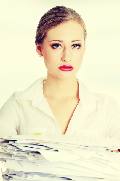 Overworked businesswoman - Photo, Image