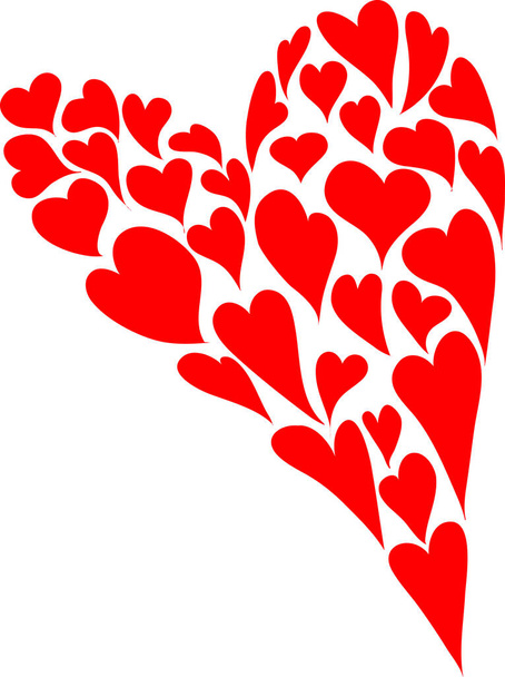 vector hearts on white background  - Vecteur, image
