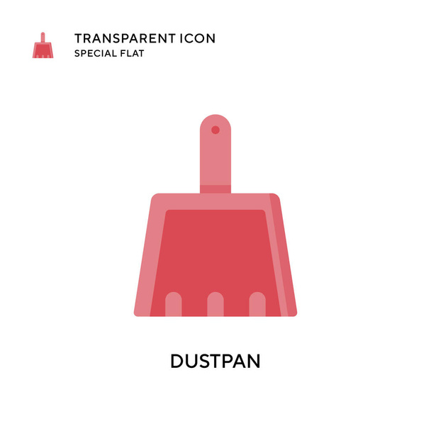 Icono del vector Dustpan. Ilustración de estilo plano. EPS 10 vector. - Vector, imagen