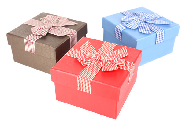 κουτιά δώρων που απομονώνονται σε λευκό - Φωτογραφία, εικόνα