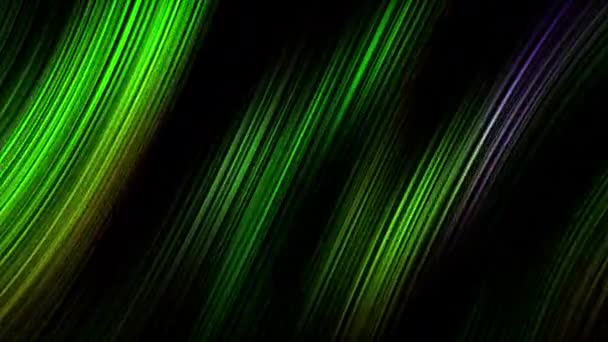 animação linhas de tarja de laser de néon verde escuro sobre fundo preto. Projeto de movimento de tecnologia grunge abstrato. 4K 3D renderização sem costura looping. Abstrato elegante e luxuoso movimento dinâmico linhas verdes. - Filmagem, Vídeo