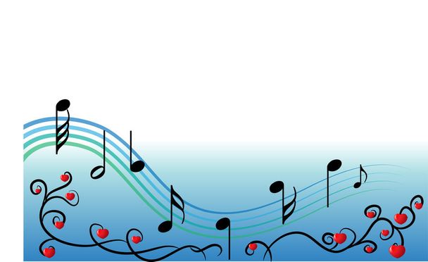 music note, flat icon isolated on white background, vector, illustration - Вектор,изображение