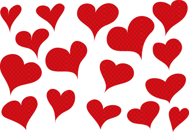collection of beautiful decorative hearts, love concept  - Vettoriali, immagini