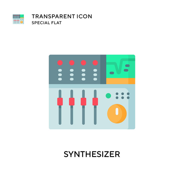 Synthesizer vector icon. Flat style illustration. EPS 10 vector. - Vector, Image