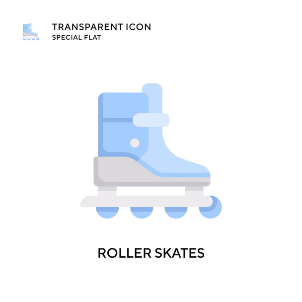 Roller skates vector icon. Flat style illustration. EPS 10 vector. - Vector, Image