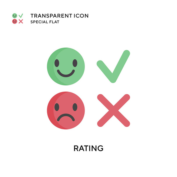 Rating vector icon. Flat style illustration. EPS 10 vector. - Vector, Image