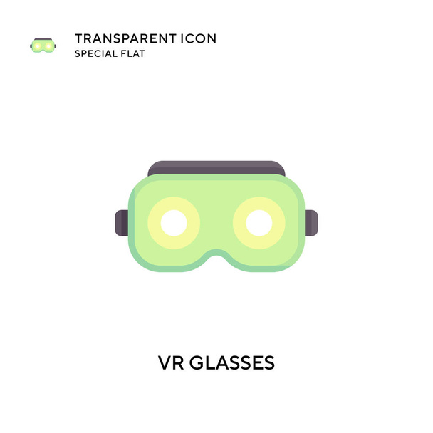 Vr glasses vector icon. Flat style illustration. EPS 10 vector. - Vector, Image