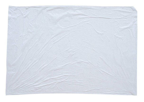 Порожня біла крихка і креплена наклейка паперова постерна текстура ізольована на білому тлі
 - Фото, зображення