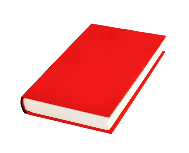 Livro vermelho isolado
 - Foto, Imagem