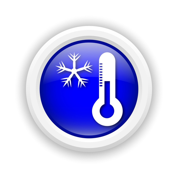 Copo de nieve con el icono del termómetro
 - Foto, imagen