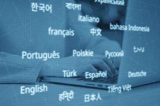 Μεταφραστική έννοια σταδιοδρομίας σε διάφορες γλώσσες. τονισμένο - Φωτογραφία, εικόνα