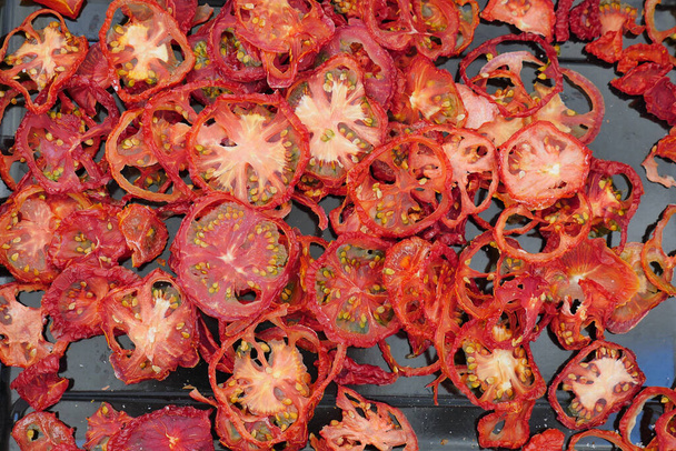 крупным планом сушеные помидоры, сушеные помидоры, - Фото, изображение
