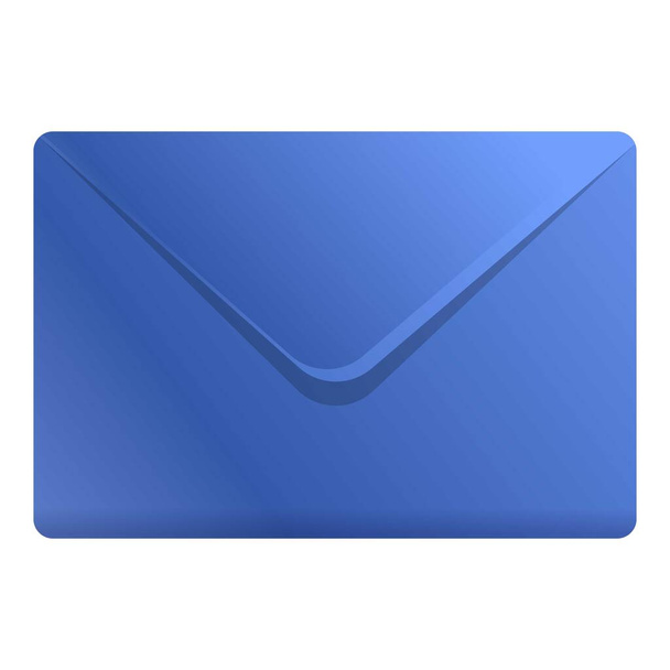 Blue envelope icon, cartoon style - Vector, Image
