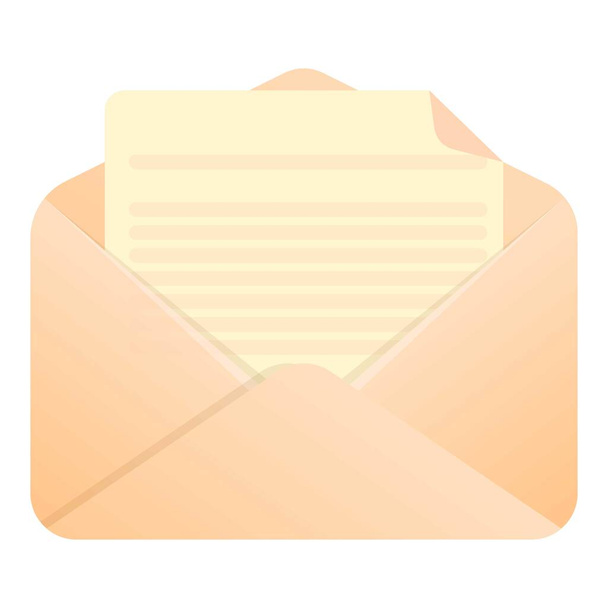 Envelope icon, cartoon style - Вектор,изображение