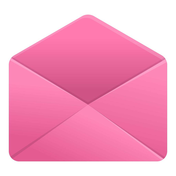 Pink envelope icon, cartoon style - Vektor, Bild
