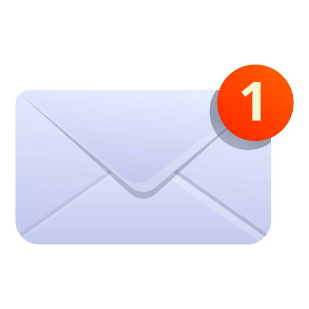 New inbox envelope icon, cartoon style - ベクター画像
