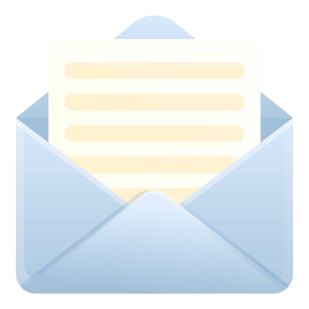 Postage envelope icon, cartoon style - Wektor, obraz