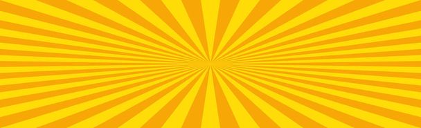 Panoramiczny żółty comic zoom z liniami - Wektor - Wektor, obraz