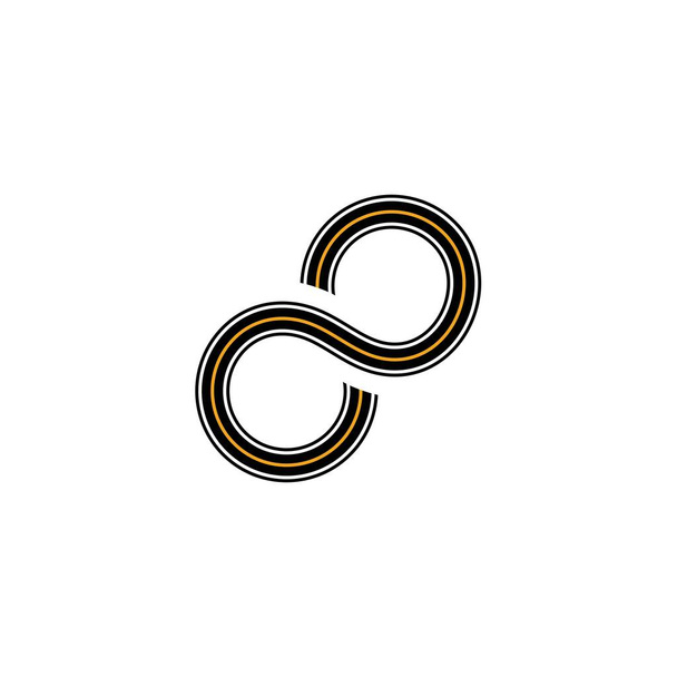 Infinity Way logotipo e símbolo ilustração design vetorial - Vetor, Imagem