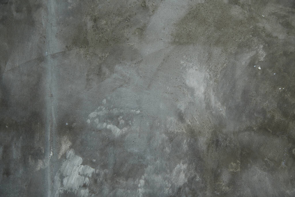 textura de la pared cemento gris sucio con fondo negro gris abstracto y diseño de color plata son ligeros con fondo blanco. - Foto, Imagen