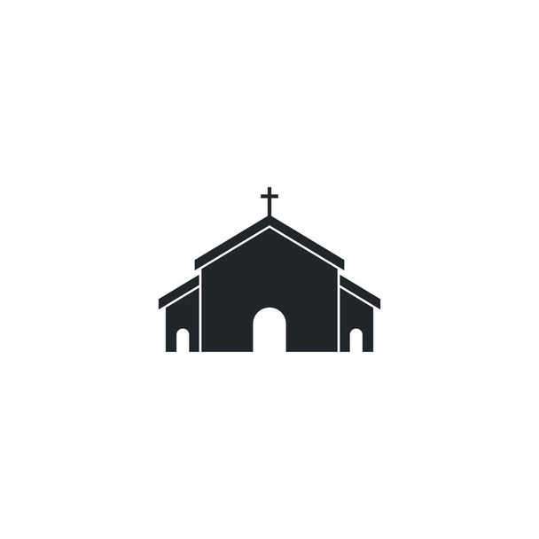 教会のロゴテンプレートベクトルアイコンイラストデザイン  - ベクター画像