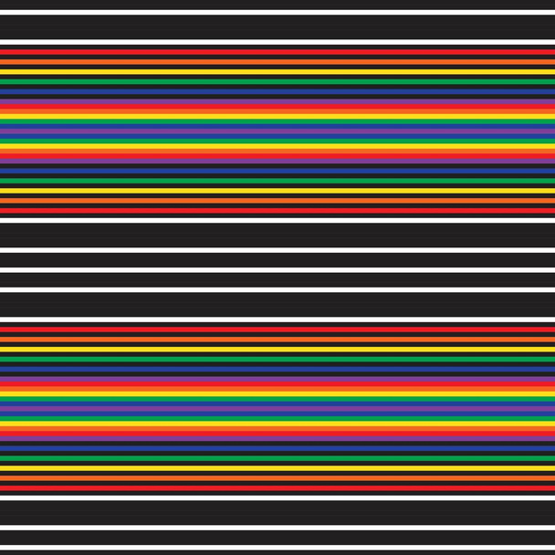 Regenbogen Horizontal gestreifte nahtlose Muster Hintergrund geeignet für Modetextilien, Grafiken - Vektor, Bild