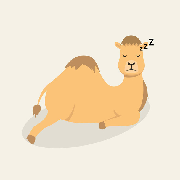 Vihainen kameli maskotti logo kuvitus - Vektori, kuva