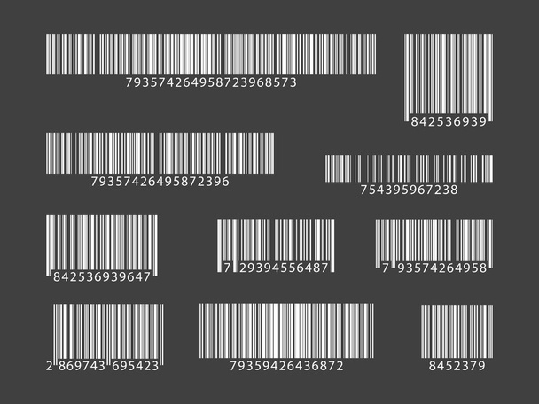 Conjunto de códigos de barras. Coleção QR codes. Ilustração vetorial. - Vetor, Imagem