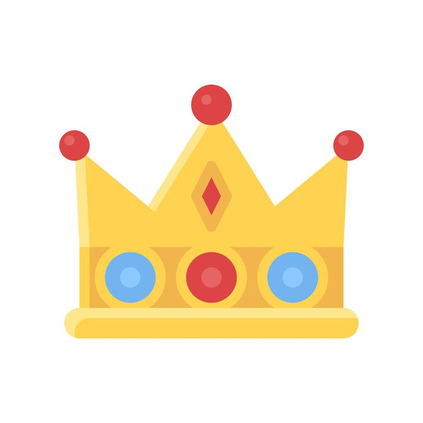 административный вектор короля шляпы или короны в плоской конструкции - Вектор,изображение