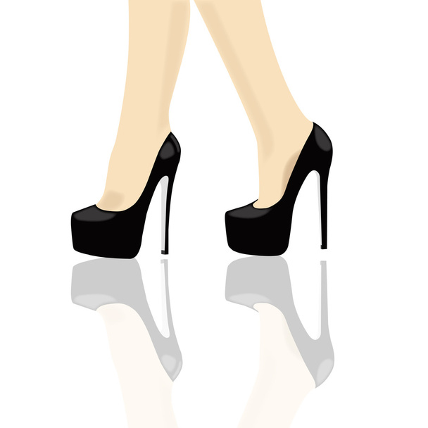 kobieta wysoki obcas buty - Wektor, obraz