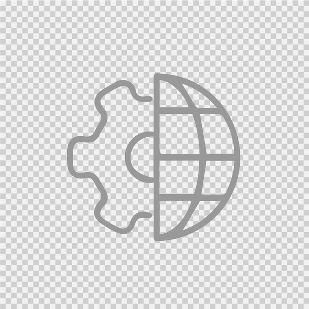 Globe és sebességvektor ikon. Egyszerű izolált piktogram. - Vektor, kép
