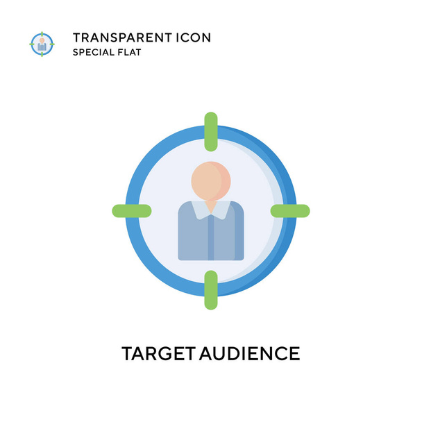 Target audience vector icon. Flat style illustration. EPS 10 vector. - Vector, Image