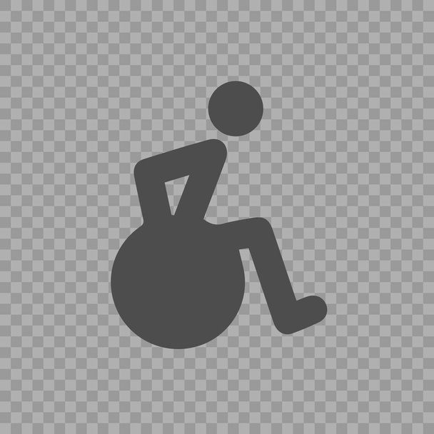 車椅子ベクトルアイコンは10.単純な分離図. - ベクター画像