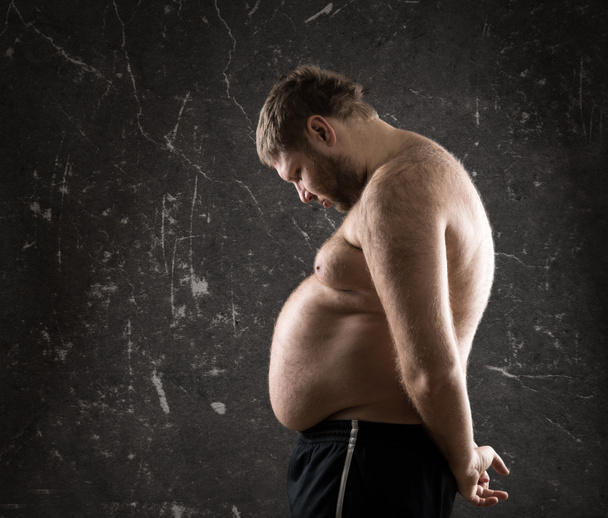 Perfil de homem gordo
 - Foto, Imagem