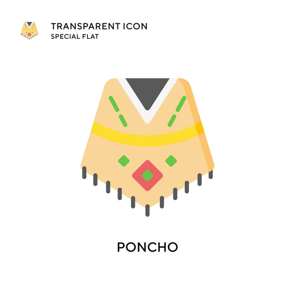Poncho vector icon. Flat style illustration. EPS 10 vector. - Vector, Image