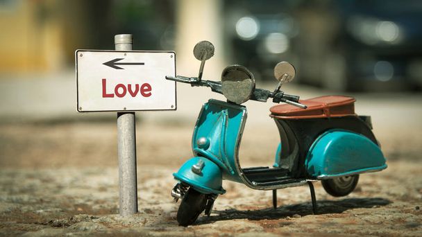 Rua Assine a Direção Caminho para o Amor
 - Foto, Imagem
