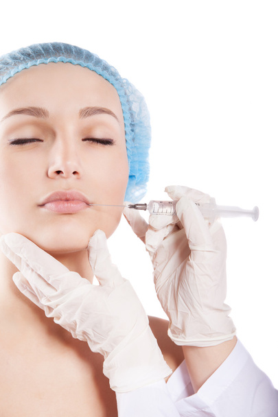Cosmetic injection to woman - Zdjęcie, obraz