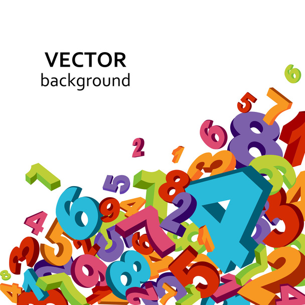 Cijfers Achtergrond - Vector, afbeelding