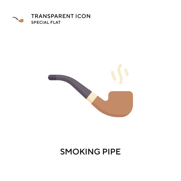 Smoking pipe vector icon. Flat style illustration. EPS 10 vector. - Vector, Image